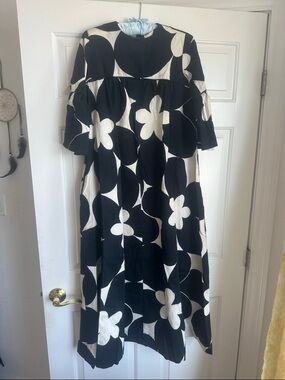 Vintage Malia Honolulu Maxi Dress | Bold Mod Floral | Bell Sleeves | 1960s–70s